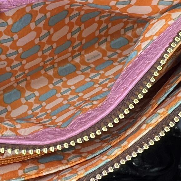 HOBO Pink and Tan Crossbody Bag with convertible wristlet strap - Picture 6 of 8